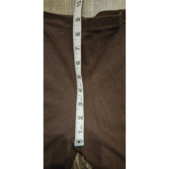 Vintage 90s Equestrian Design Riding Pants Small Brown Pull On Leggings Suede - Picture 11 of 12